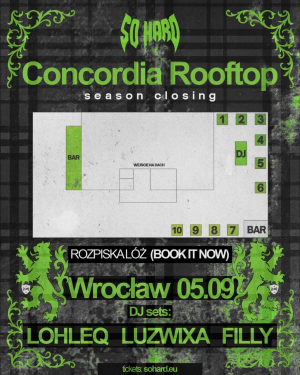 REZERWACJE - CONCORDIA ROOFTOP CLOSING / Wrocław 5.09